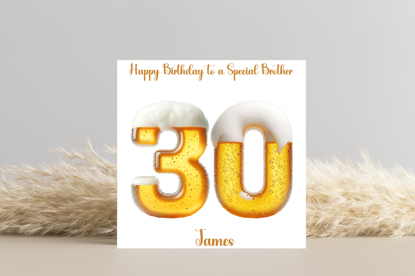 Beer Number Personalised Birthday Card