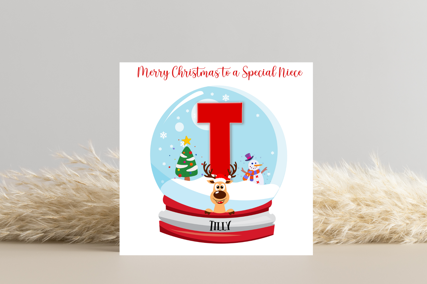 Personalised Snow Globe Christmas Card