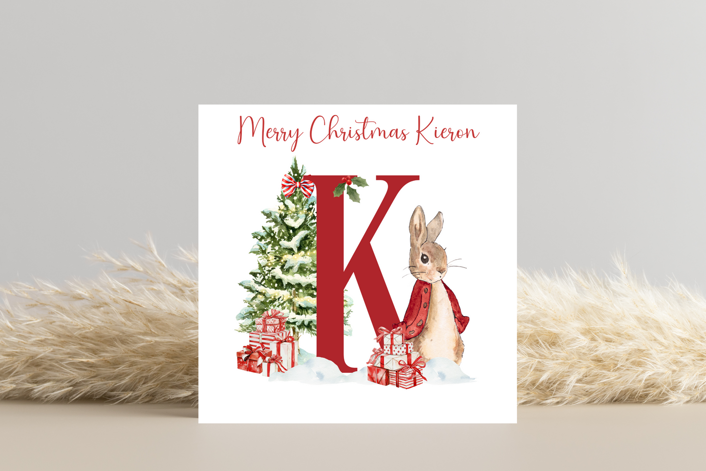 Personalised Peter Rabbit Christmas Card