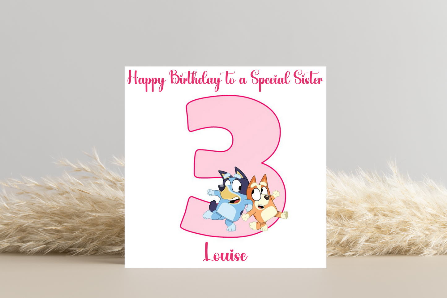 Personalised Bluey Birthday Card