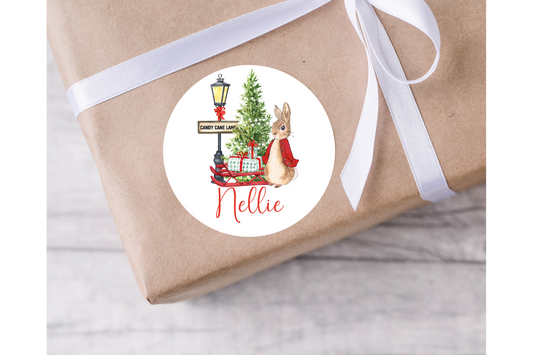 Personalised Peter Rabbit Christmas Present Labels - 12 per sheet