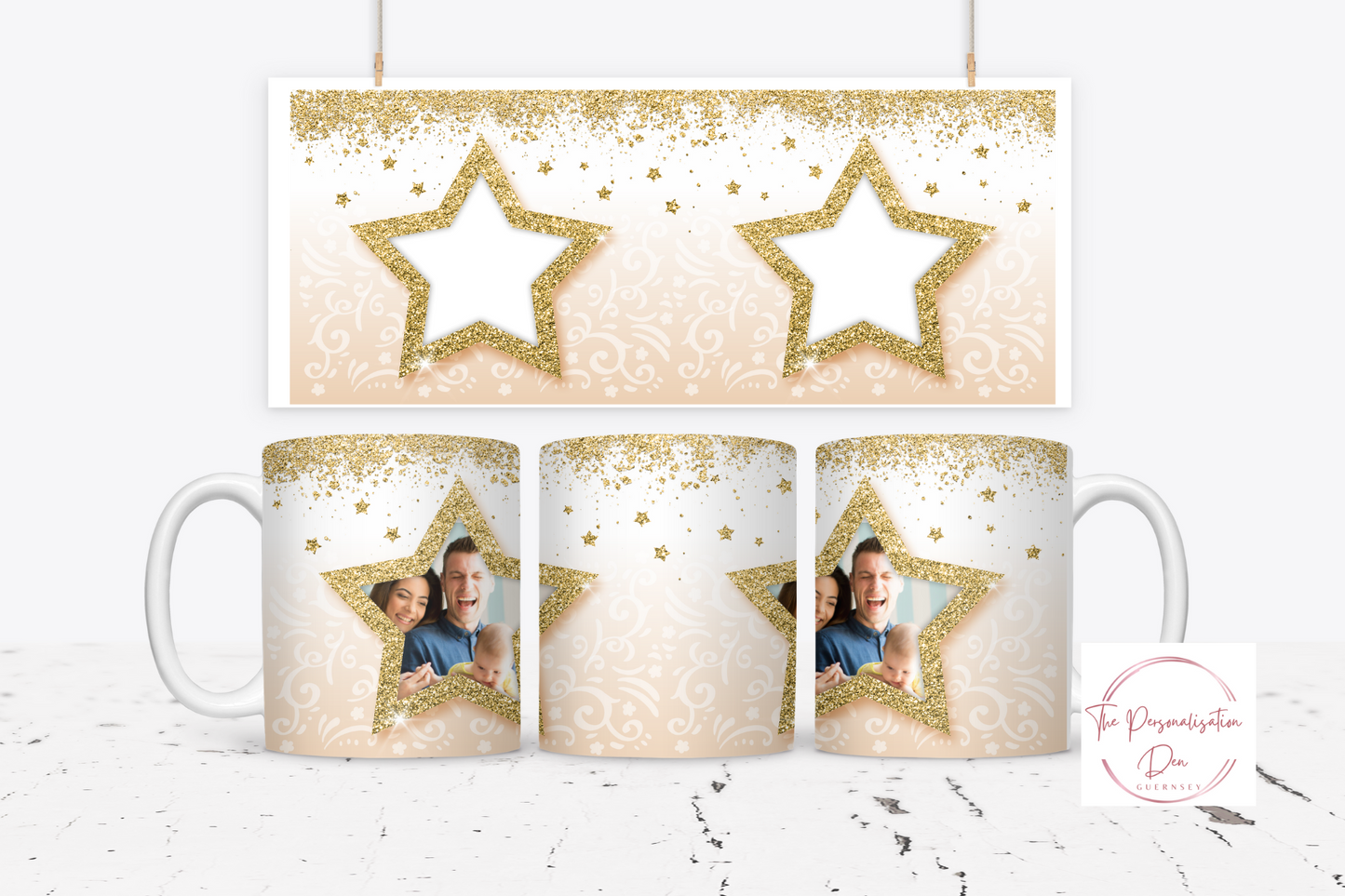 Personalised Star Photo Mug