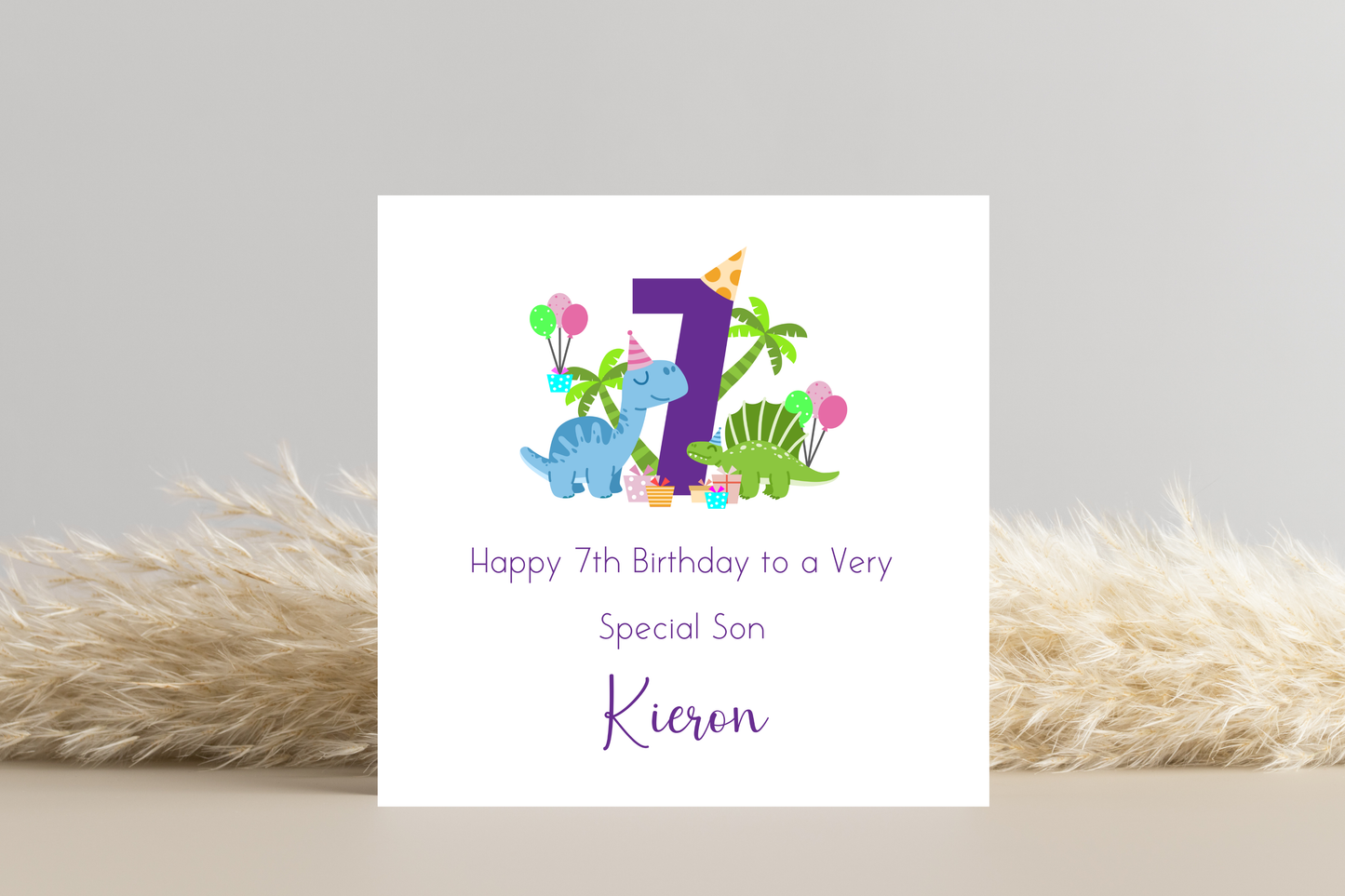 Personalised 7th Birthday Personalised Card