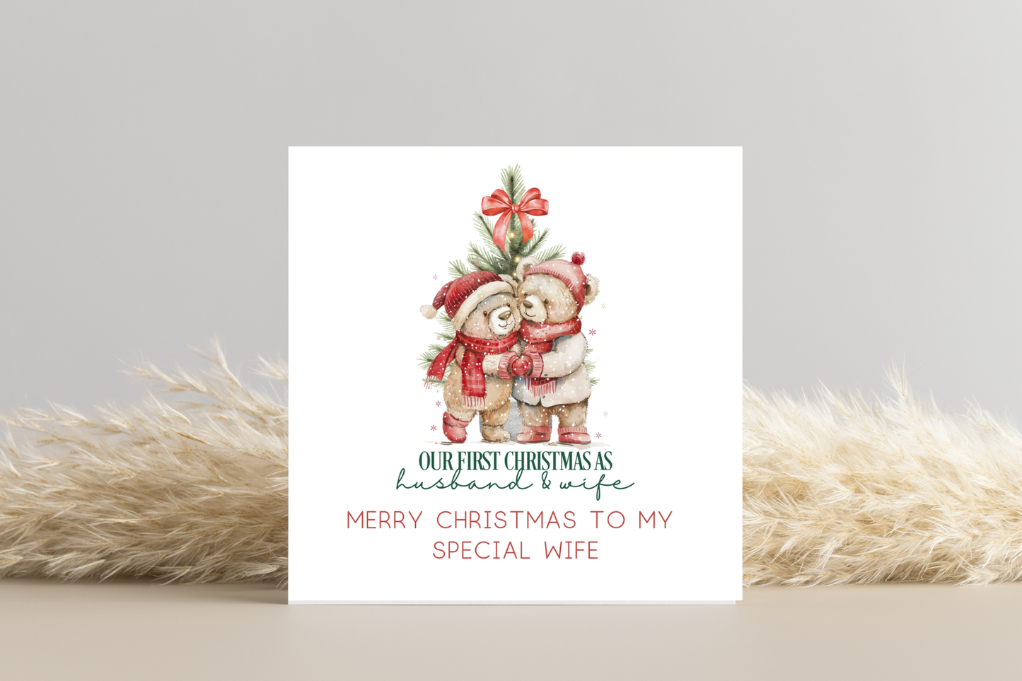 First Christmas as Husband Wife Christmas Card for my husband wife