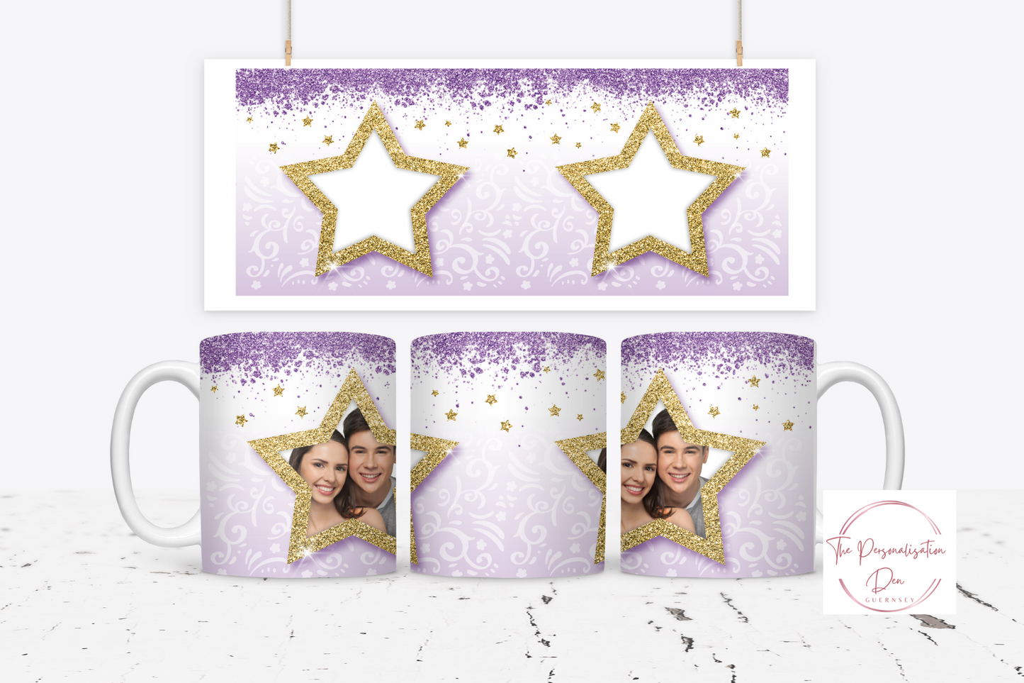 Personalised Star Photo Mug