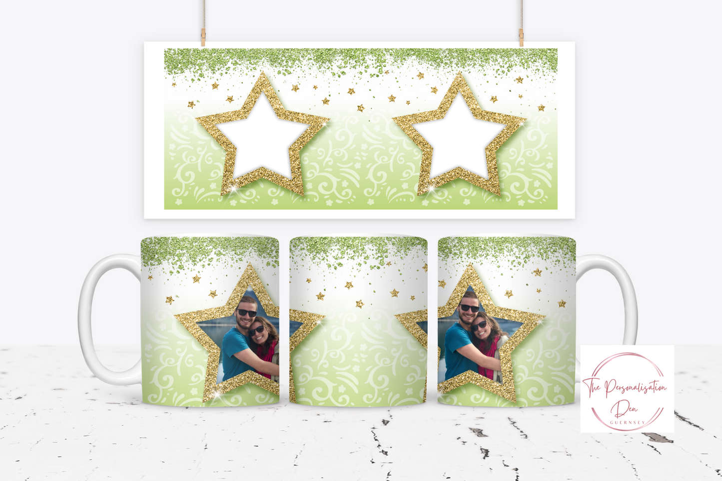 Personalised Star Photo Mug