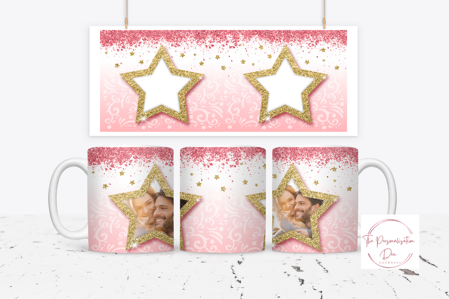 Personalised Star Photo Mug