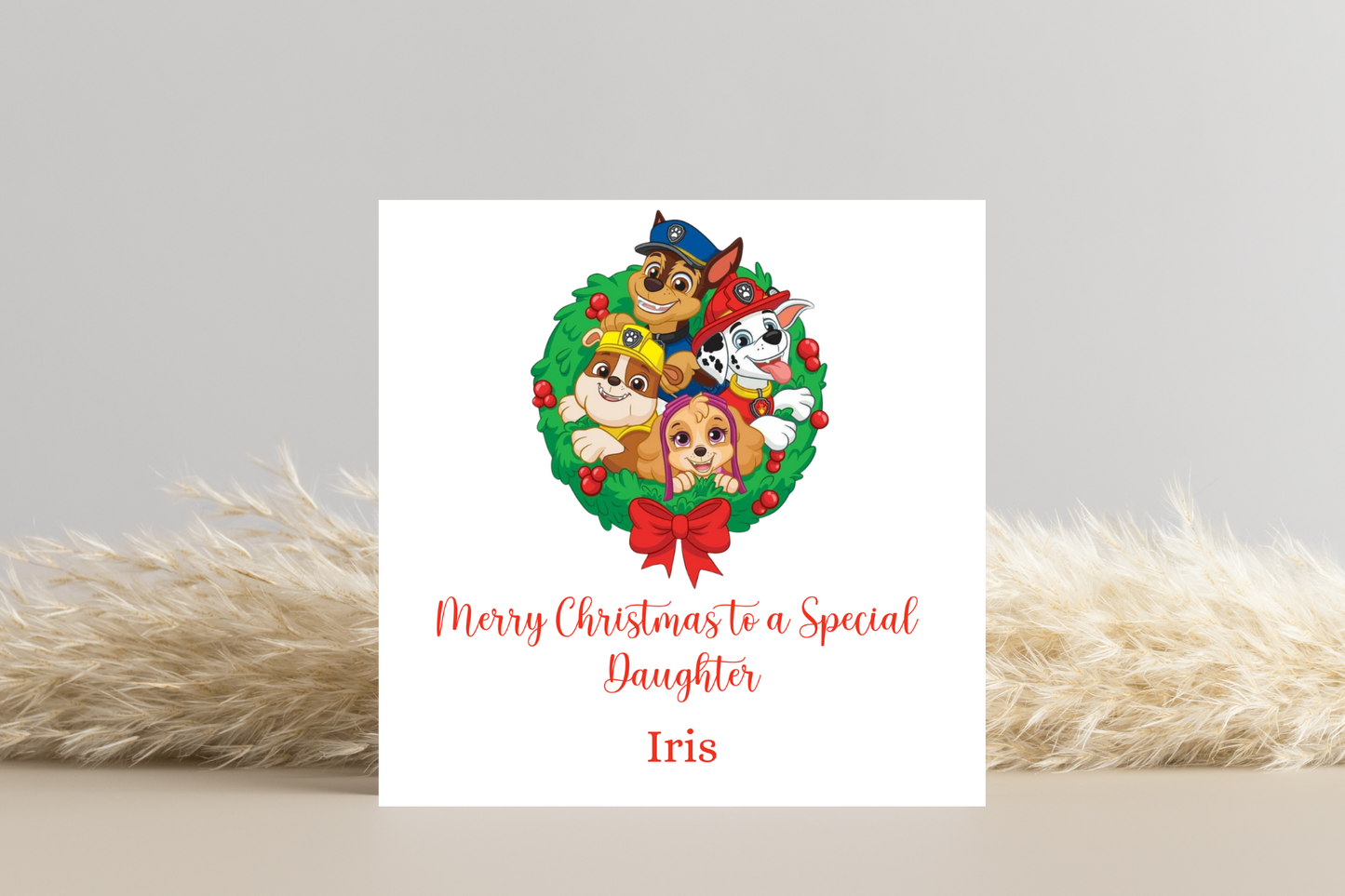 Personalised Paw Patrol Christmas Card