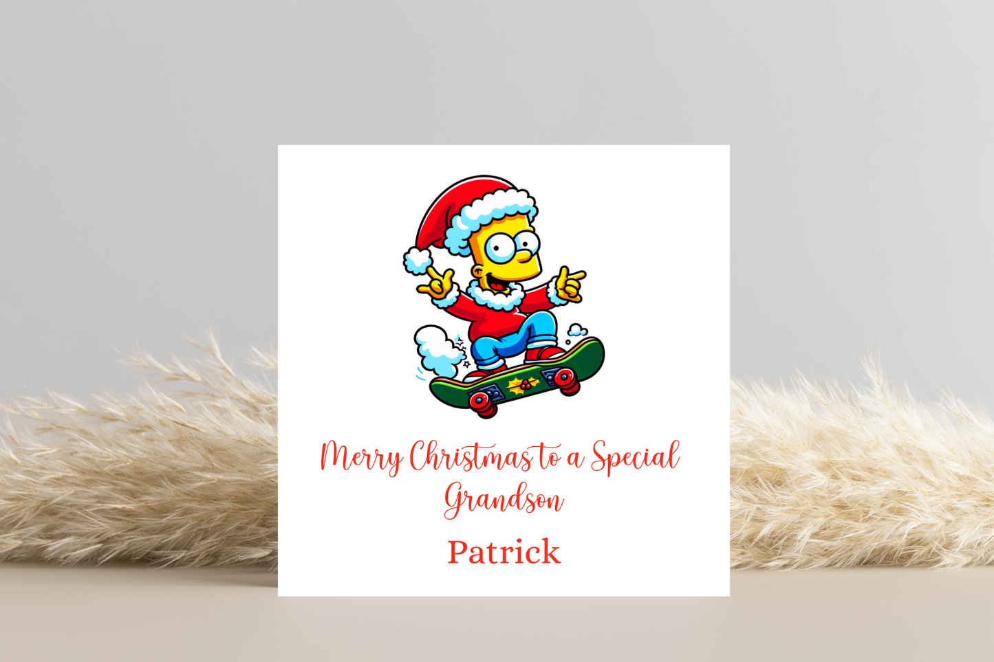 Personalised Simpsons Christmas Card