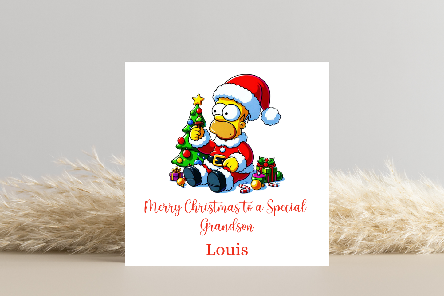 Personalised Simpsons Christmas Card