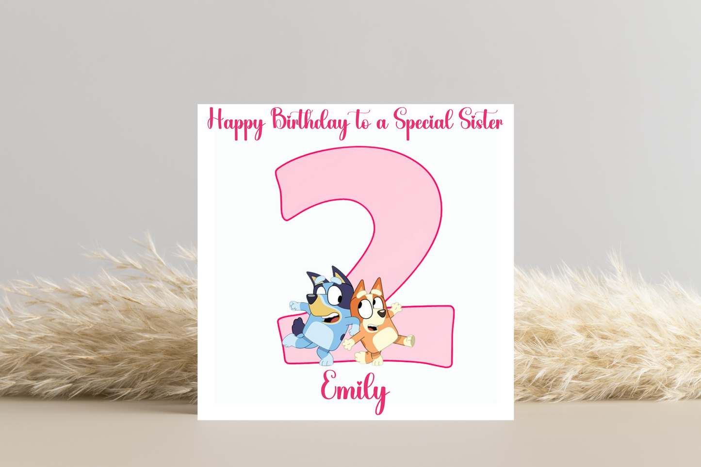 Personalised Bluey Birthday Card