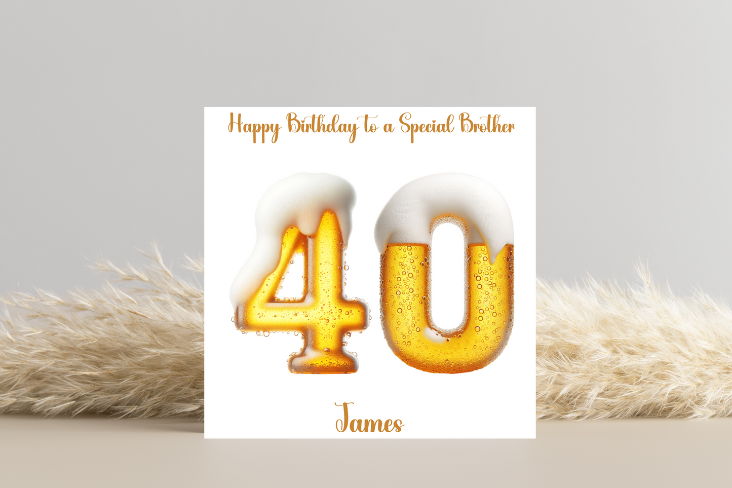 Beer Number Personalised Birthday Card