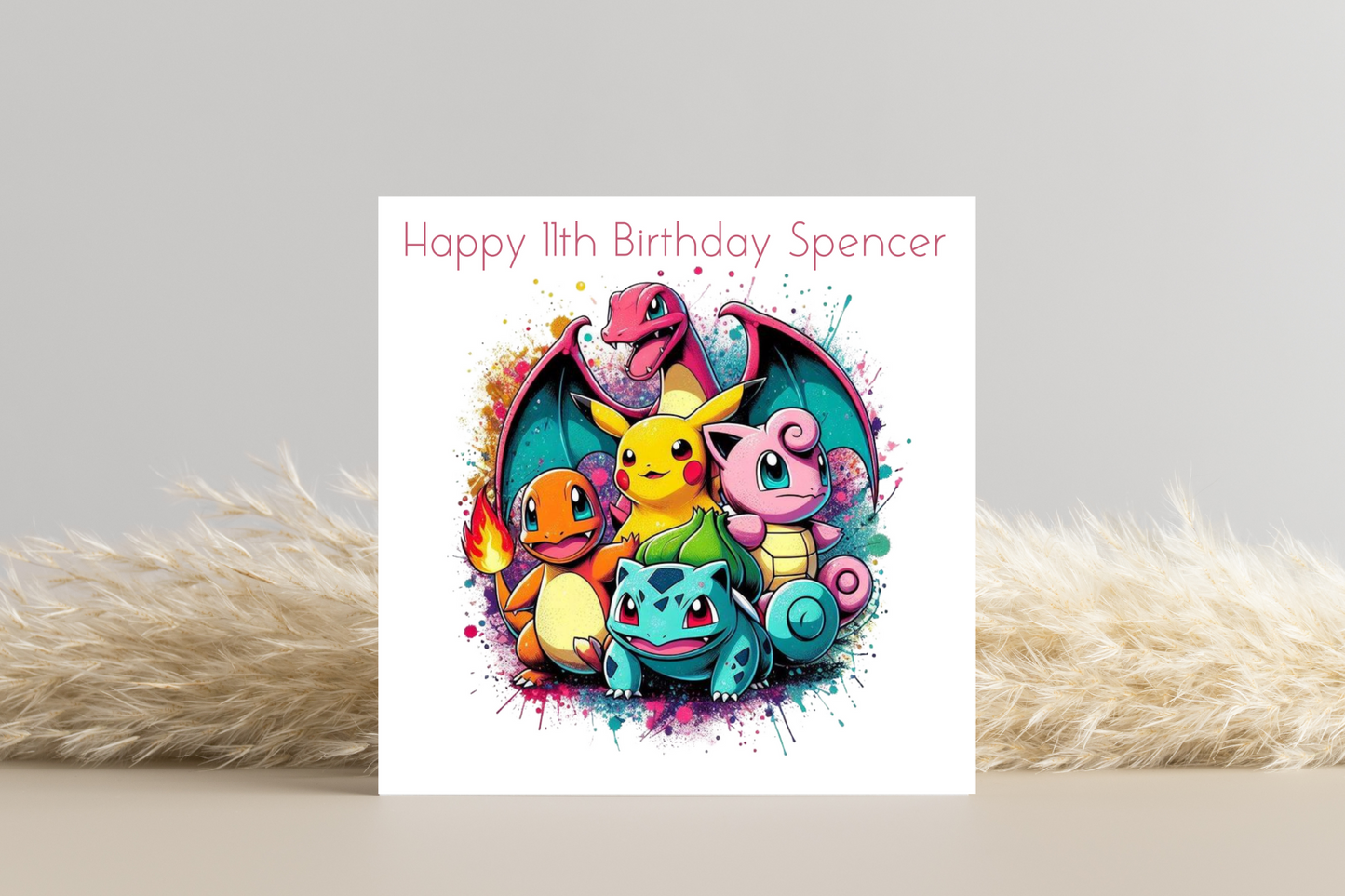 Personalised Pokemon Birthday Card