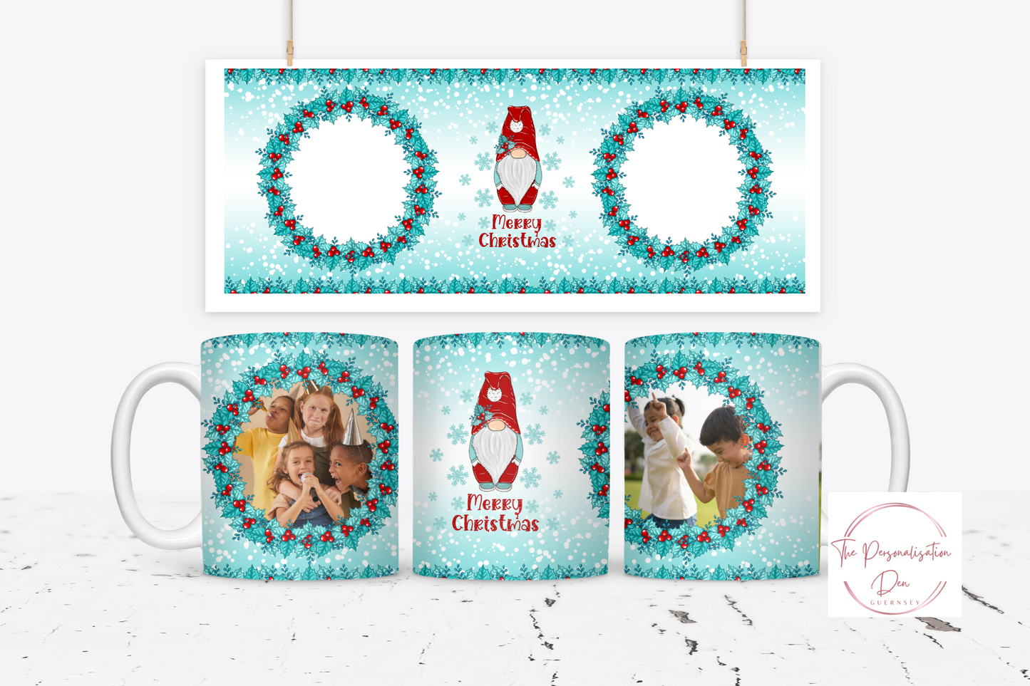 Personalised Merry Christmas Photo Mug