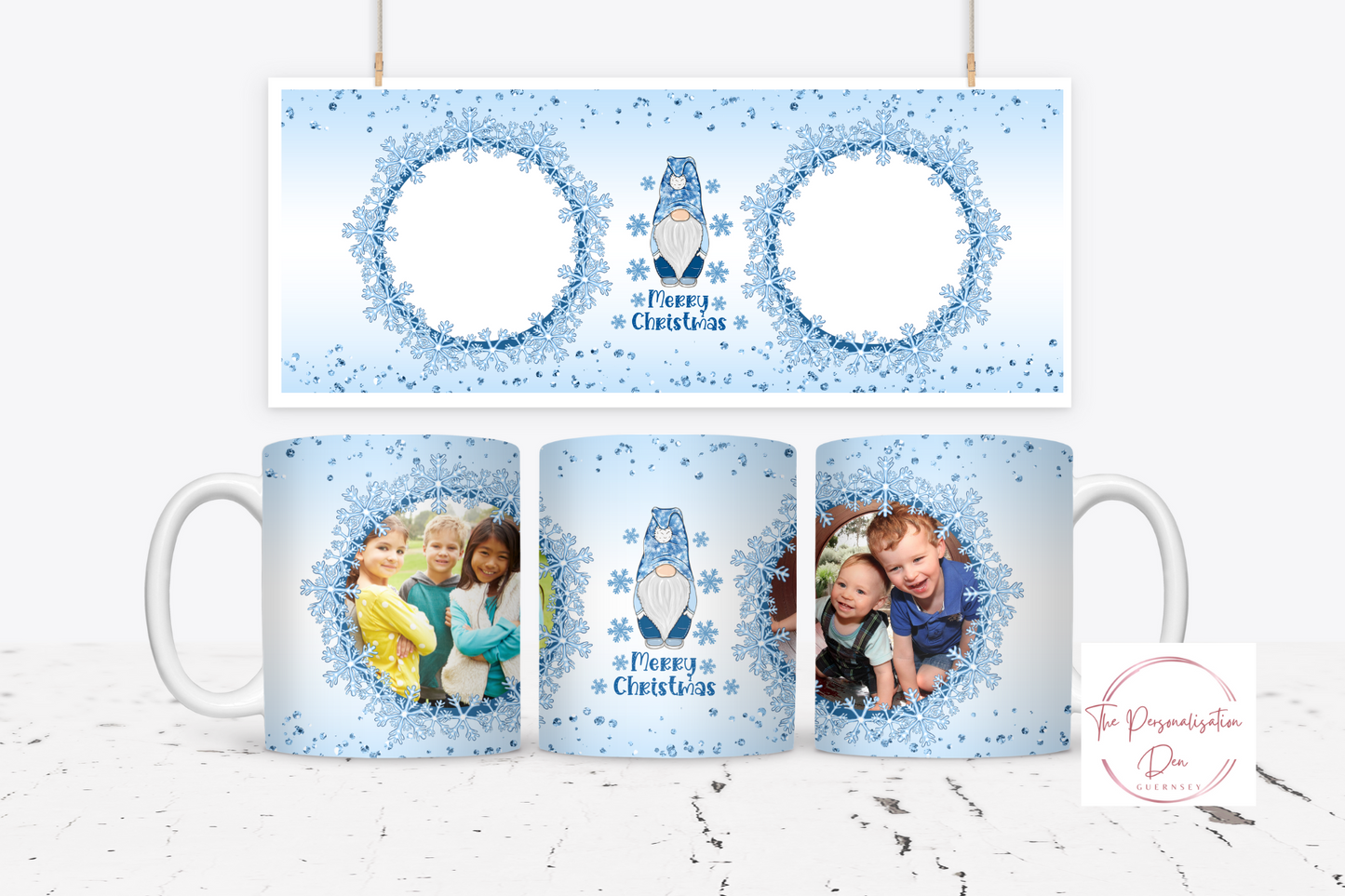 Personalised Merry Christmas Photo Mug