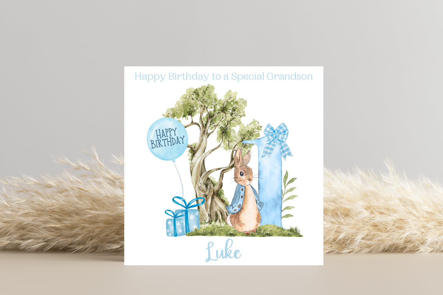 Peter Rabbit 1st Birthday Card for Babies | Personalise