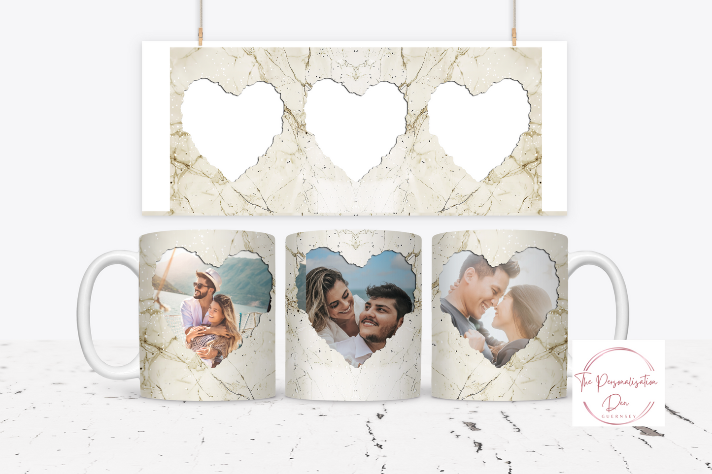 Personalised Heart Photo Mug