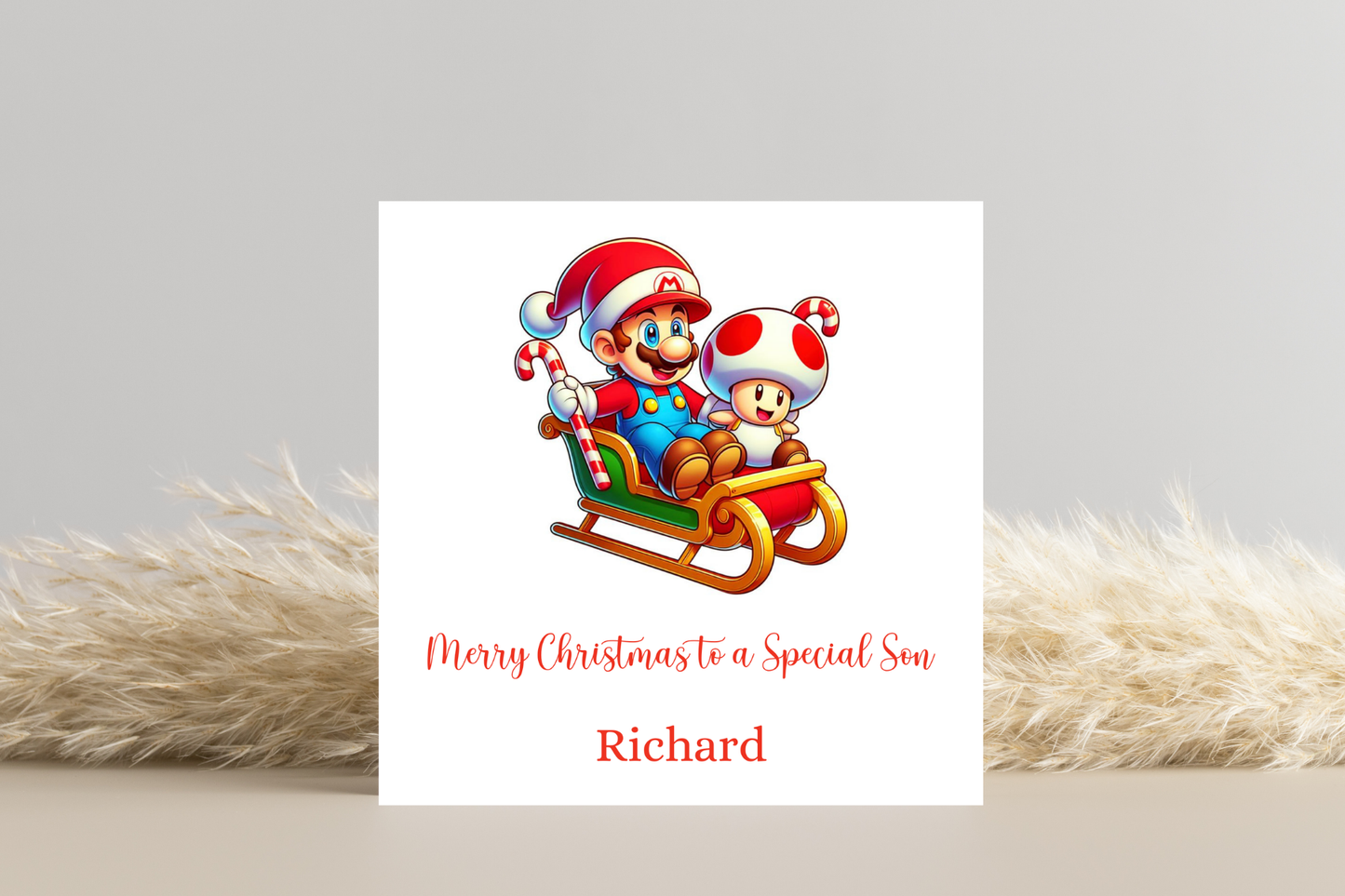 Personalised Mario Christmas Card