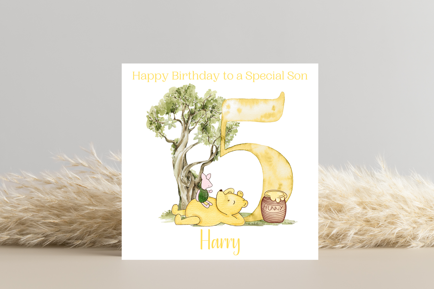 Personalised Winnie aged Birthday Card