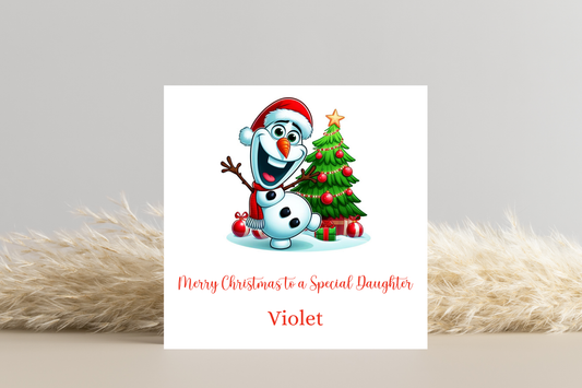 Personalised Frozen Christmas Card