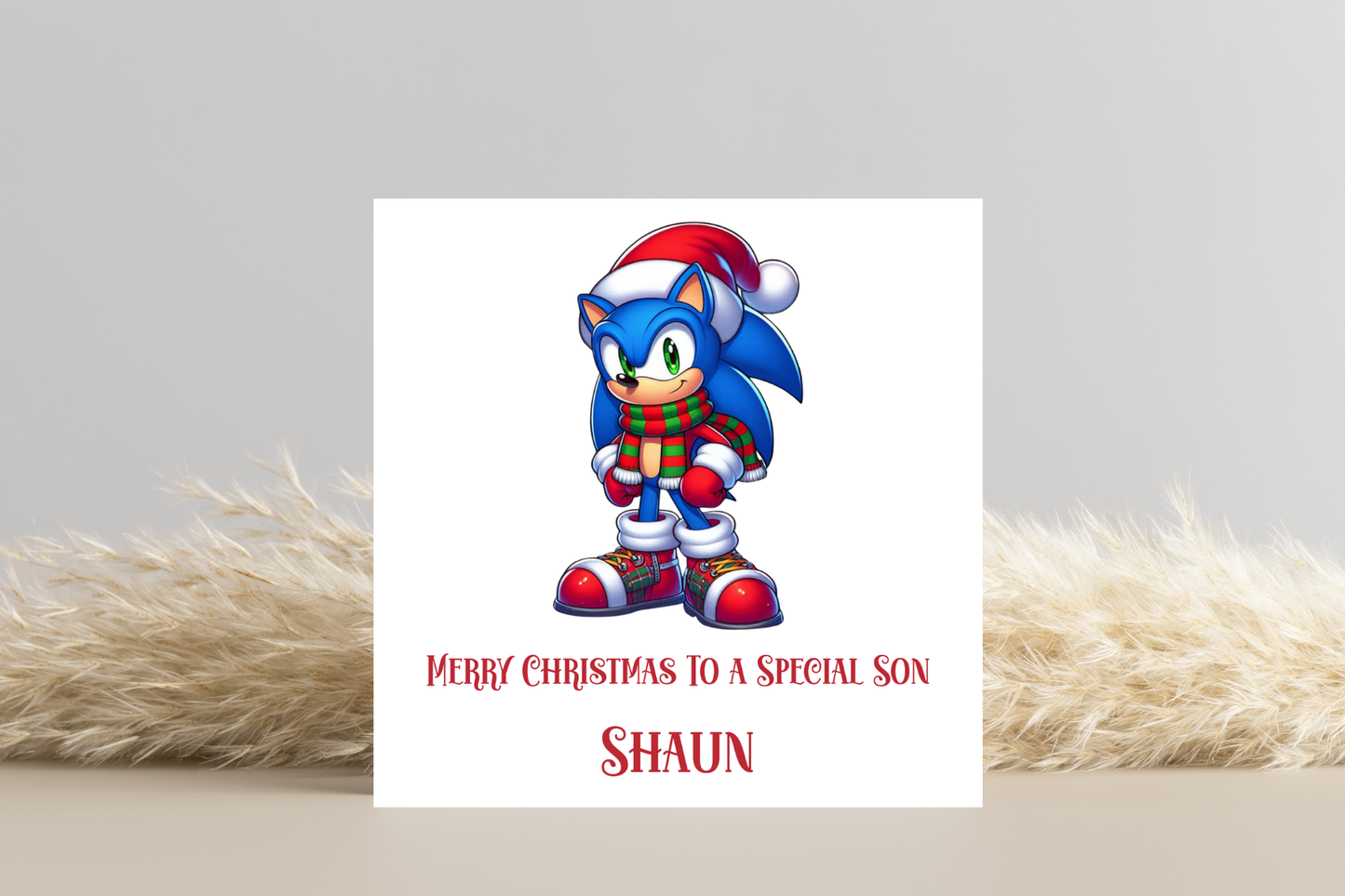 Personalised Sonic Christmas Card