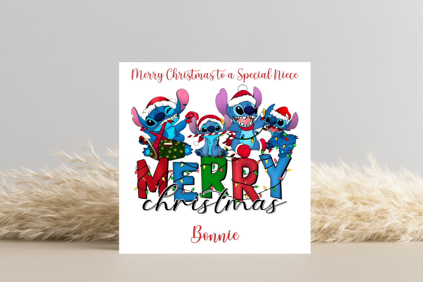 Personalised Stitch Christmas Card