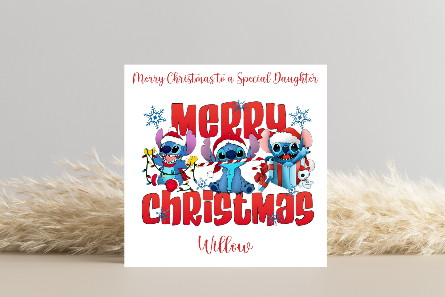 Personalised Stitch Christmas Card