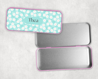 Personalised Daisy Pencil Tin