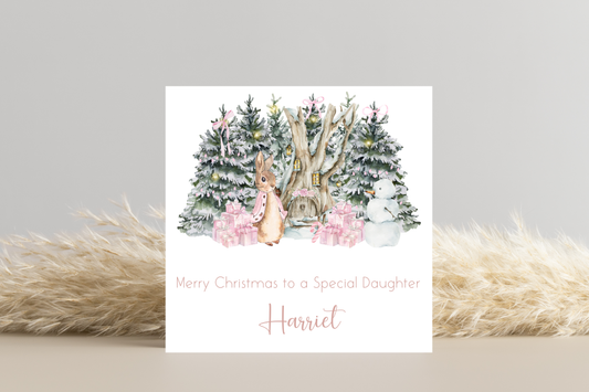 Personalised Peter Rabbit Christmas Card