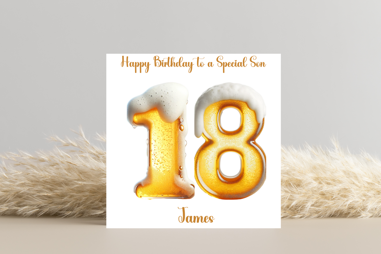 Beer Number Personalised Birthday Card