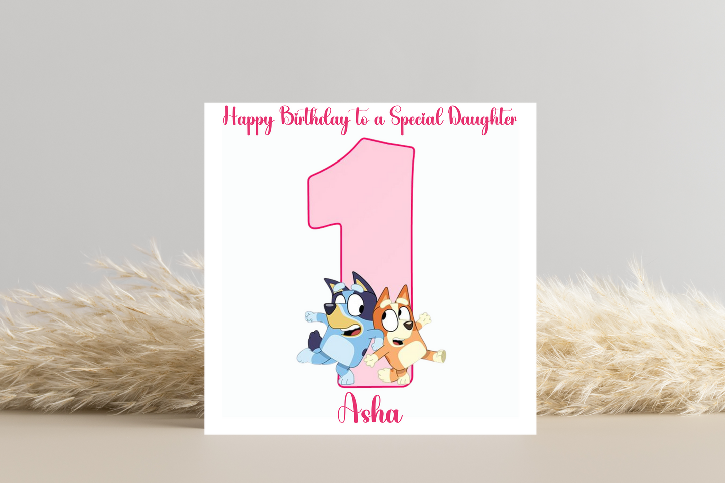 Personalised Bluey Birthday Card