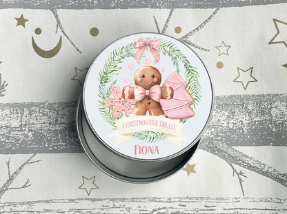 Personalised  Gingerbread Christmas Eve Treats Tin