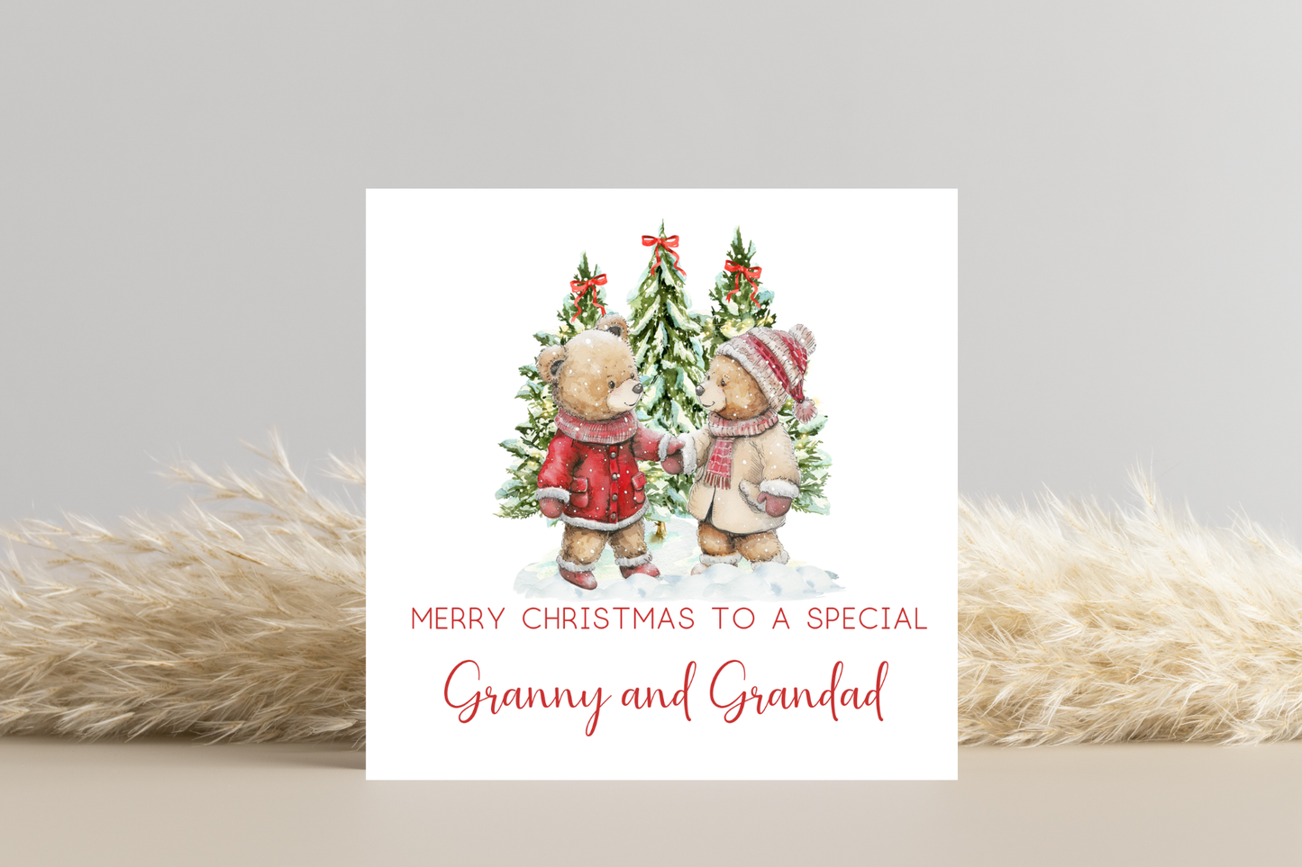 Personalised Teddy Bear Couple Christmas for a Special Couple