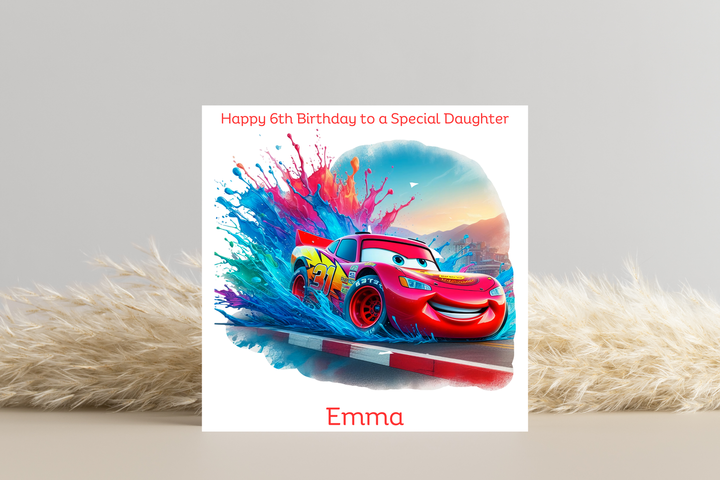 Personalised Cars Birthday Card for Kids