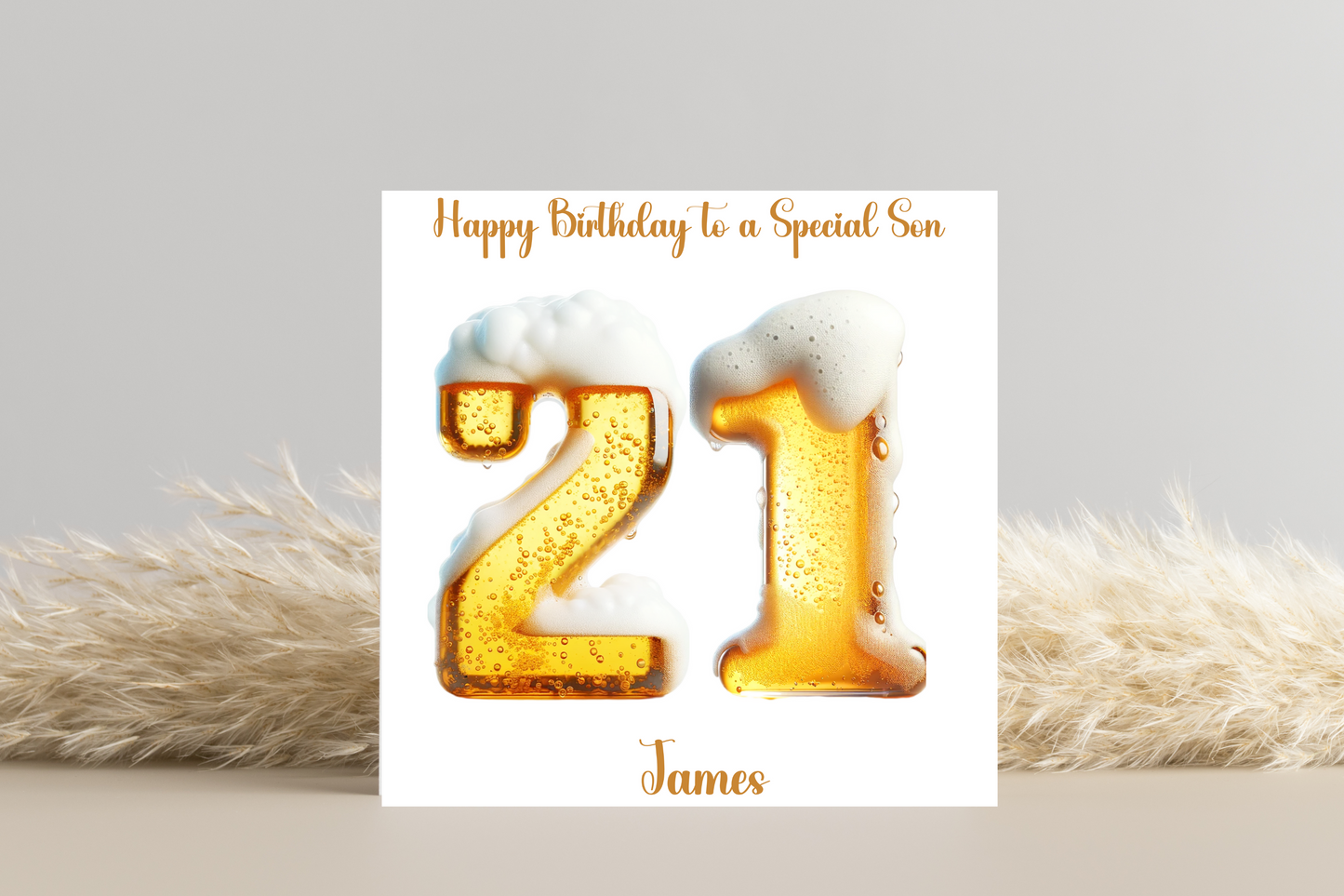 Beer Number Personalised Birthday Card