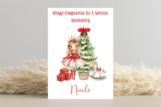 Personalised Sugarplum Fairy Christmas Card