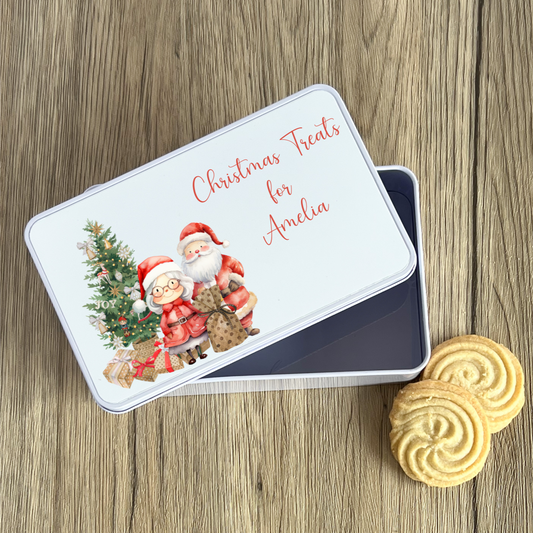 Personalised Christmas  Treat Tin