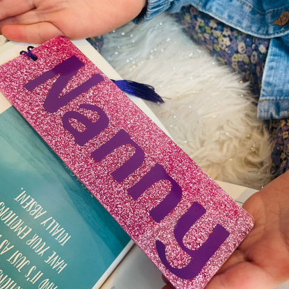 Personalised Glittery Acrylic Bookmark