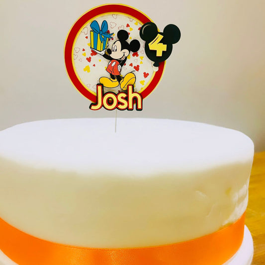 Personalised Mickey Mouse Cake Topper