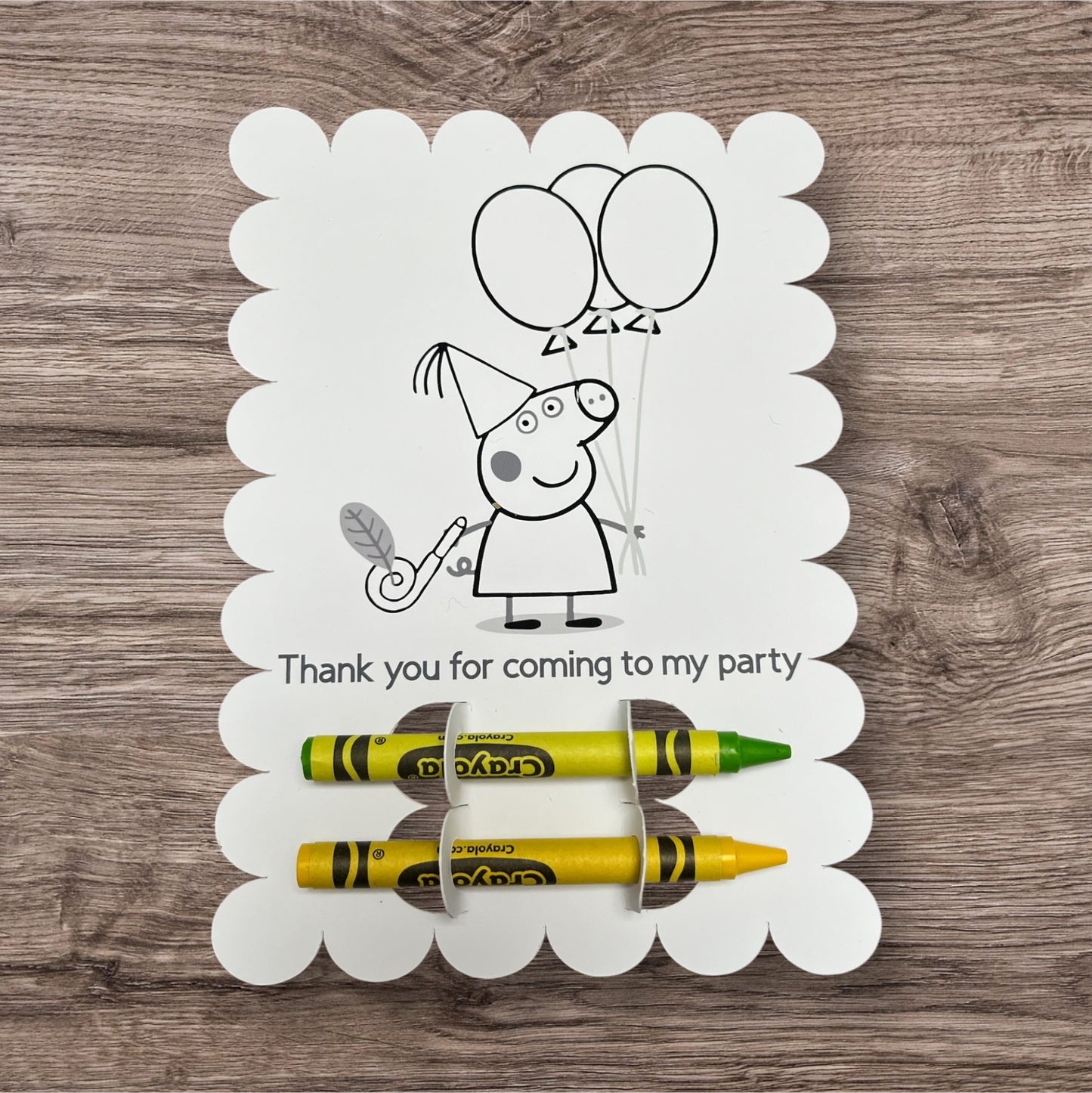 Peppa Pig Colouring Card