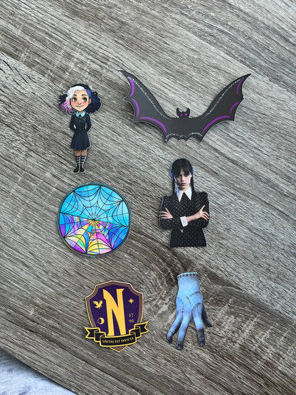 Wednesday Addams Cup Cake Toppers