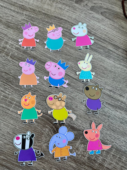 Peppa Pig Cup Cake Toppers