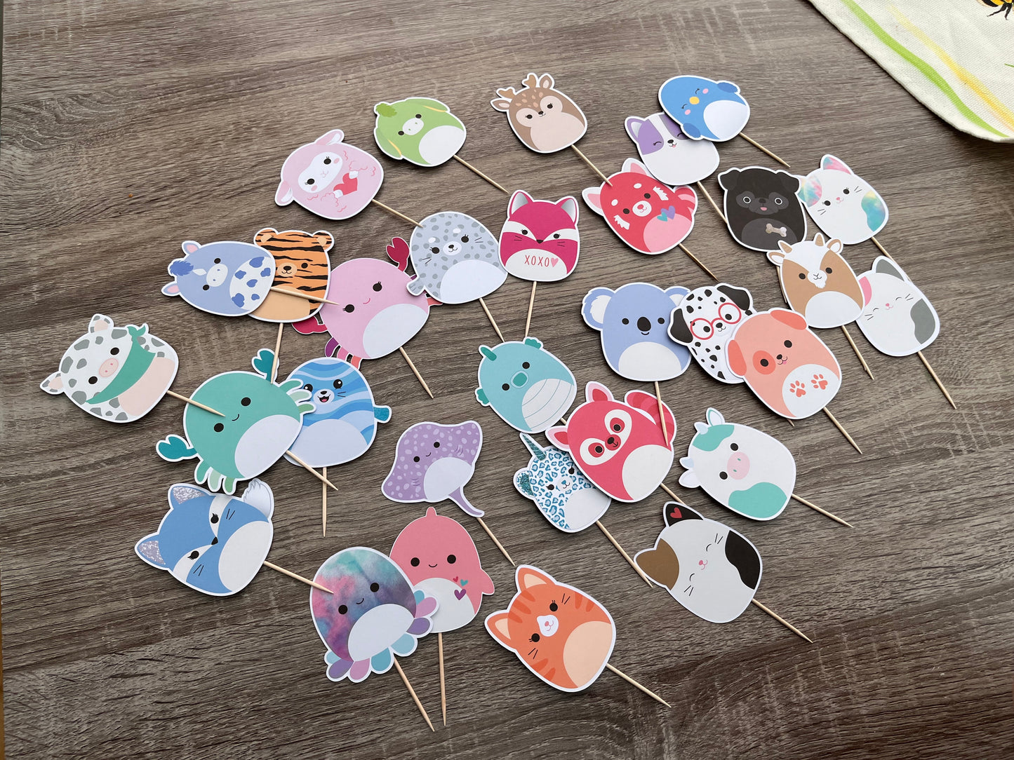 Random mix Squishmallows CupCake Toppers