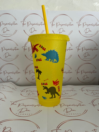 Yellow Dinosaur Cold Cup