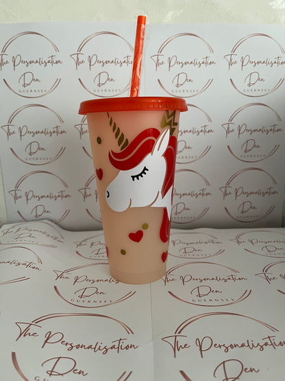 Red Unicorn Cold Cup