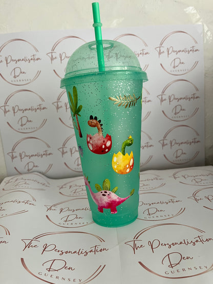 Green Dinosaur Dome Cold Cup