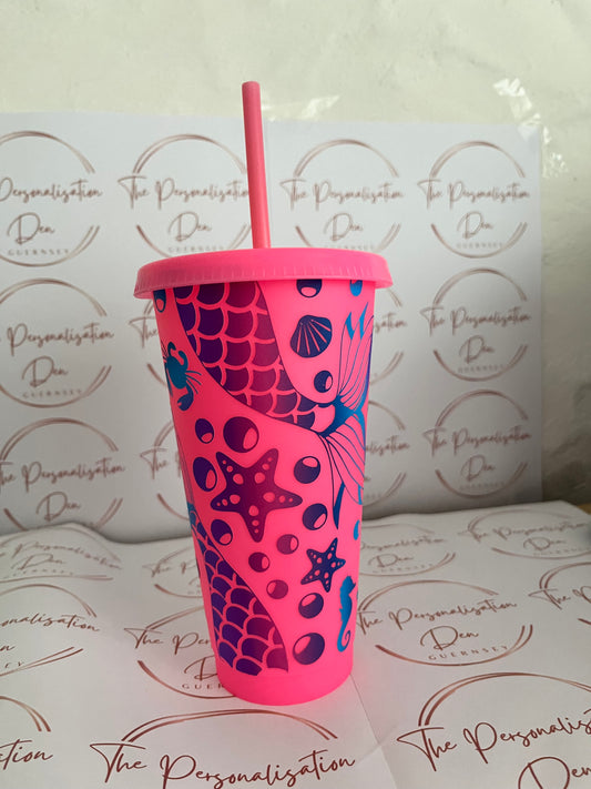 Pink Mermaid Cold Cup