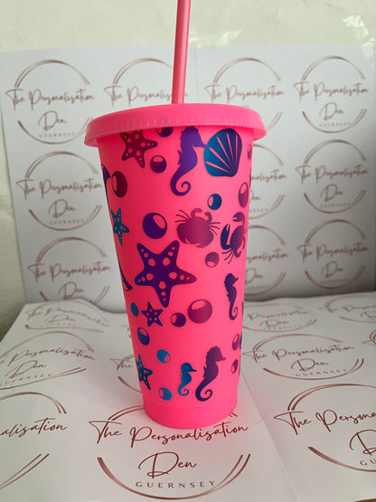 Pink Mermaid Cold Cup