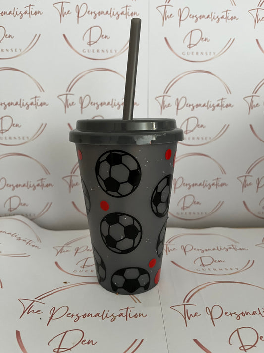 Grey 12oz Football Cold Cup