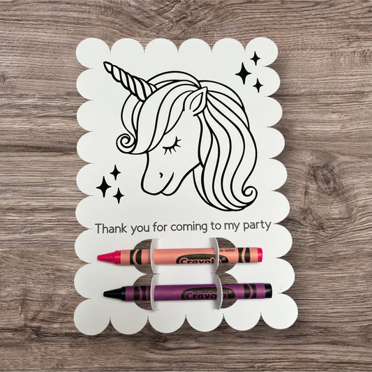 Unicorn Colouring Card